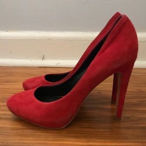 Dolce Vita red suede pumps